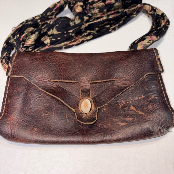 Hand Crafted Handbags - Vintage Artisan Brown Leather Bag hand crafted phone waist cross body